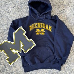 Michigan Hoodie, child size L with bonus magnet